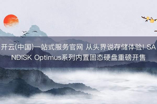 开云(中国)一站式服务官网 从头界说存储体验! SANDISK Optimus系列内置固态硬盘重磅开售
