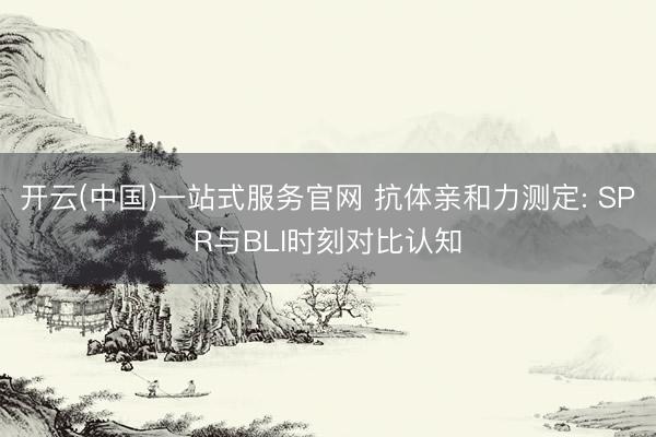 开云(中国)一站式服务官网 抗体亲和力测定: SPR与BLI时刻对比认知