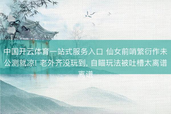 中国开云体育一站式服务入口 仙女前哨繁衍作未公测就凉! 老外齐没玩到, 自瞄玩法被吐槽太离谱