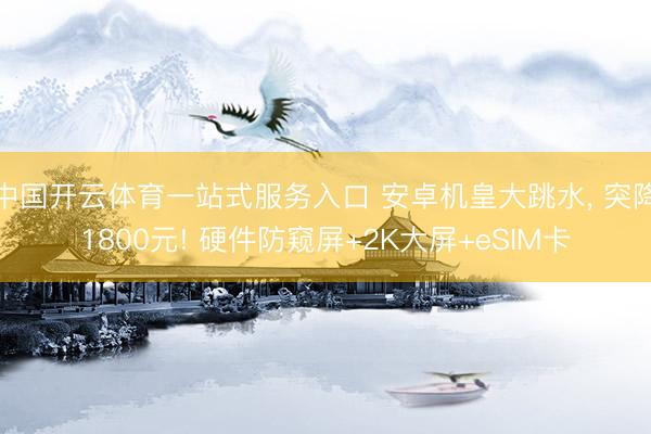 中国开云体育一站式服务入口 安卓机皇大跳水， 突降1800元! 硬件防窥屏+2K大屏+eSIM卡