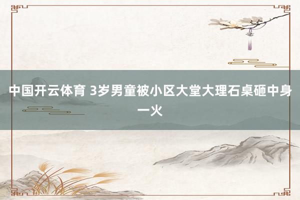 中国开云体育 3岁男童被小区大堂大理石桌砸中身一火